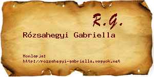 Rózsahegyi Gabriella névjegykártya
